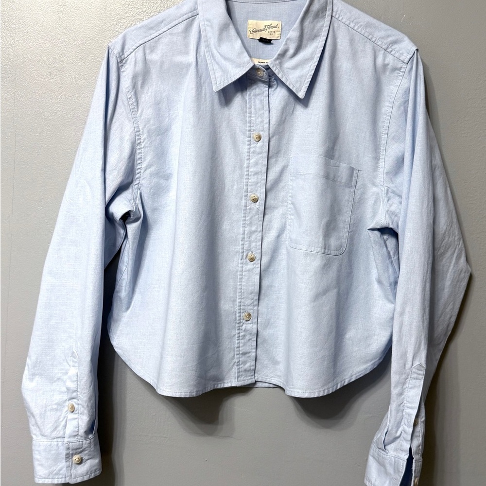 #5) Universal Thread Light Blue Women's Button Do… - image 3